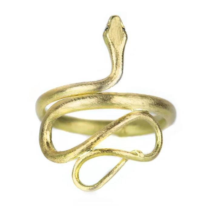 18k Yellow Gold Large Snake Ring