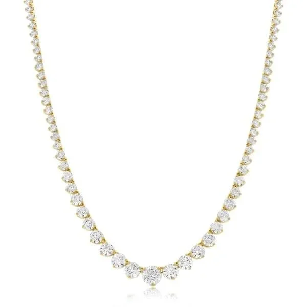 19.45 Carat Diamond Graduated Riviera Necklace