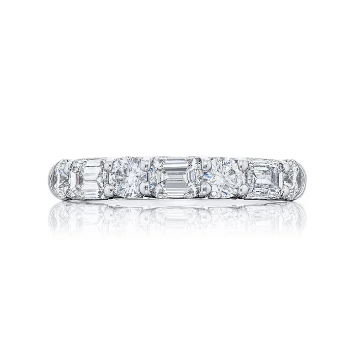 2.01ctw Emerald-Cut and Round Diamond Band