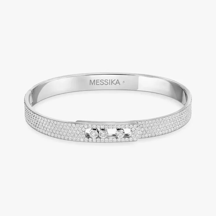 2.41ctw White Gold Diamond Bangle Bracelet