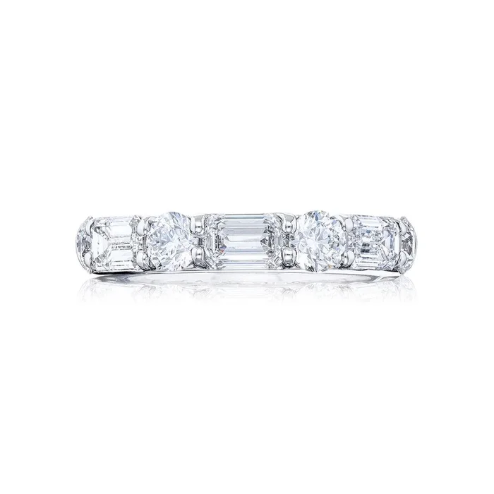2.56ctw Emerald-Cut and Round Diamond Band