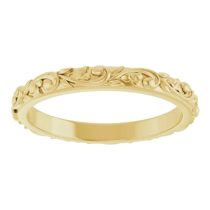 2.5mm Floral Band