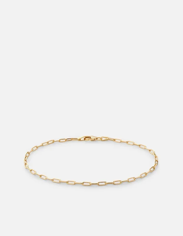 2.5mm Volt Link Cable Chain Bracelet, 14k Gold