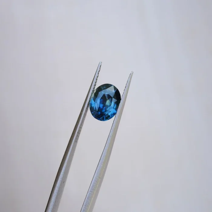 2.63 ctw Oval Teal Blue Sapphire