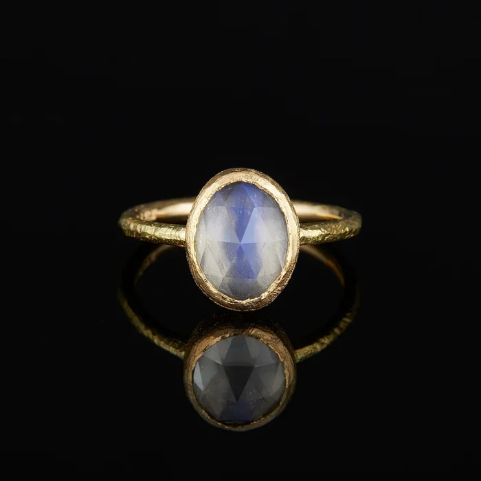 2.90 Carat One-of-a-Kind Rainbow Moonstone Ring | RMR31-OOAK