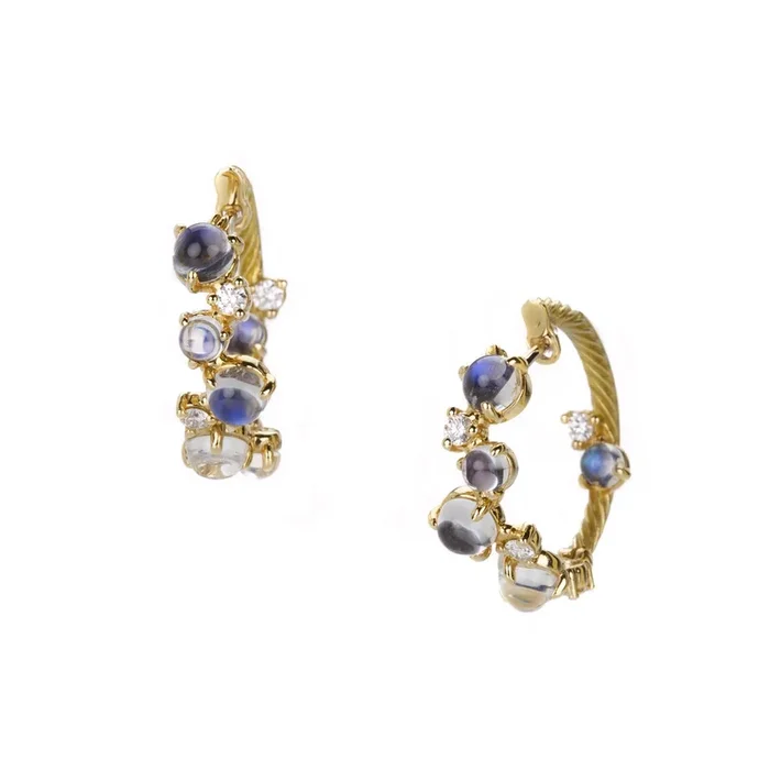 20mm Moonstone Bubble Hoops