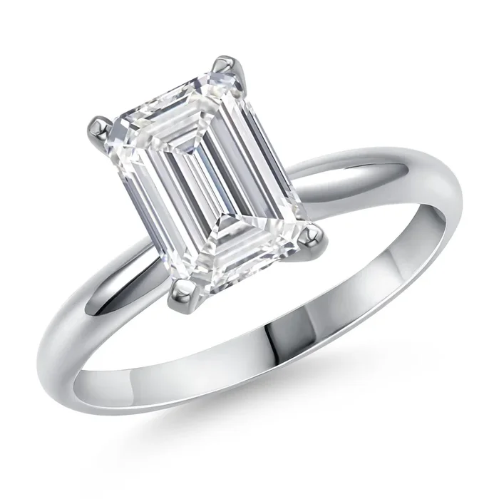 3.00 Ct IGI Certified Lab Grown Diamond Solitaire Engagement Ring For Women In 14K White Gold Ring | E-F Color | VS1-VS2 Clarity