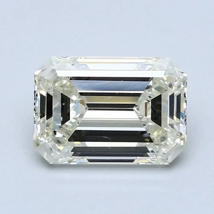 3.02 Carat L SI1 Emerald Diamond
