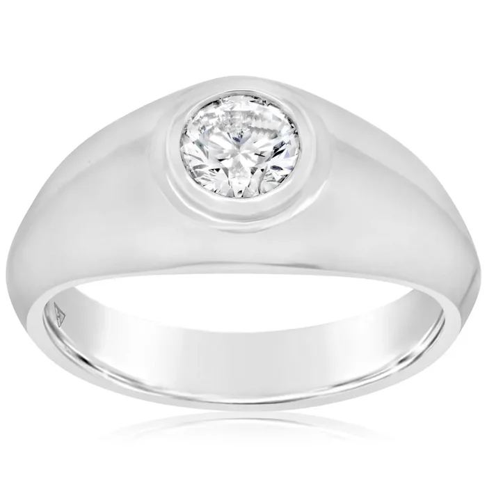3/4 Carat Diamond Knife Edge Band