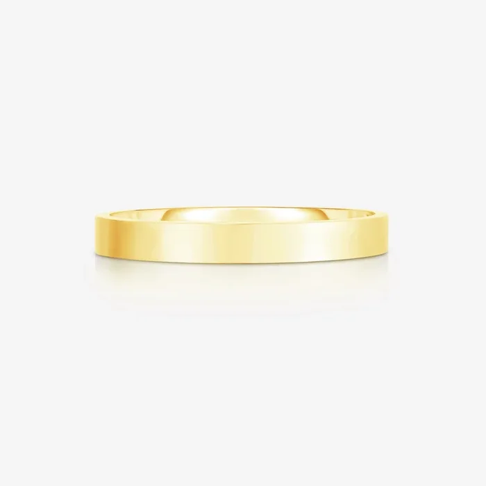 3 mm Flat Wedding Band