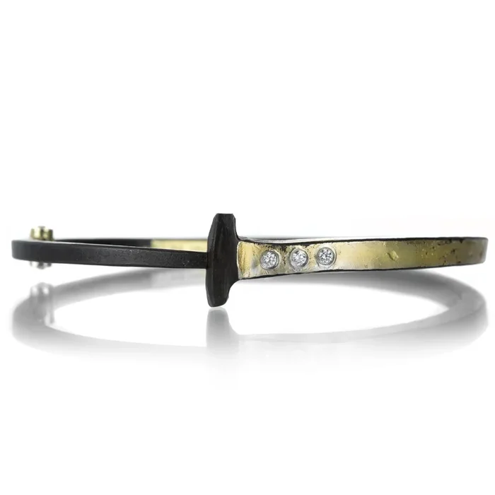 3 Stone Splash Nail Bracelet