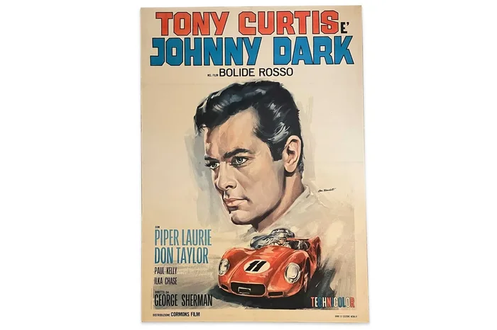 #400 – Vintage Movie Poster Johnny Dark ‘Bolide Rosso’ Tony Curtis 1954