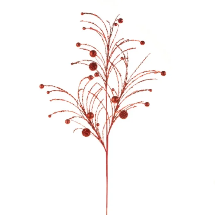 42″ Red Glittered Ball Spray *In-Store Pickup Only*