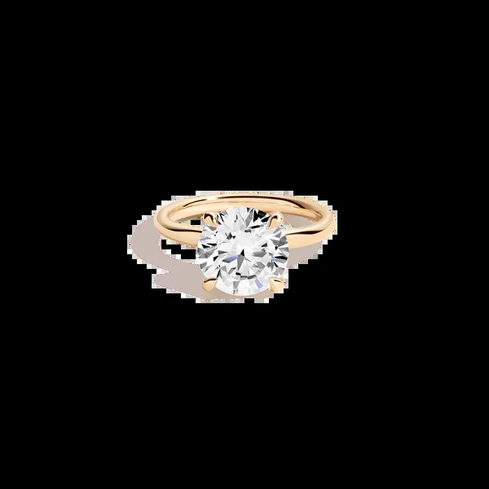 4ct Round Lab Grown Diamond Solitaire Ring