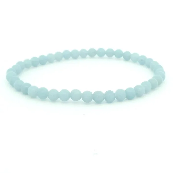 4mm Beaded Angelite Bracelet