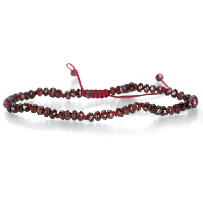 4mm Red Garnet Bracelet