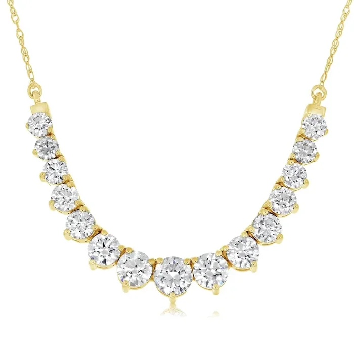 5.00 Carat Diamond Graduated Station Necklace