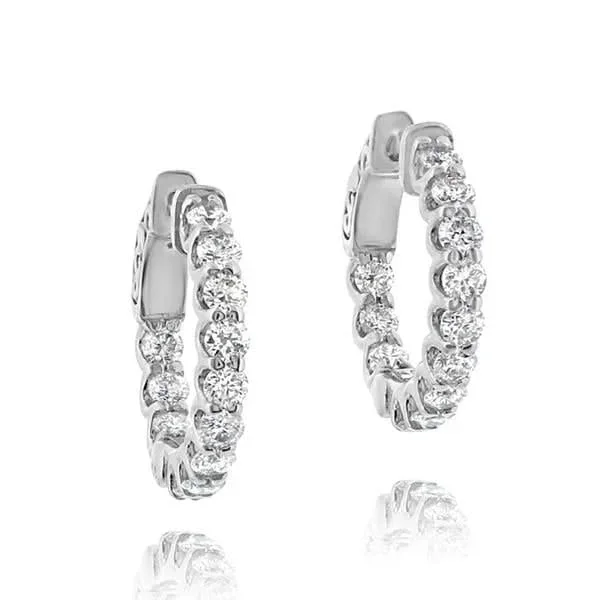 5.25 Carat Inside Outside Diamond Hoops