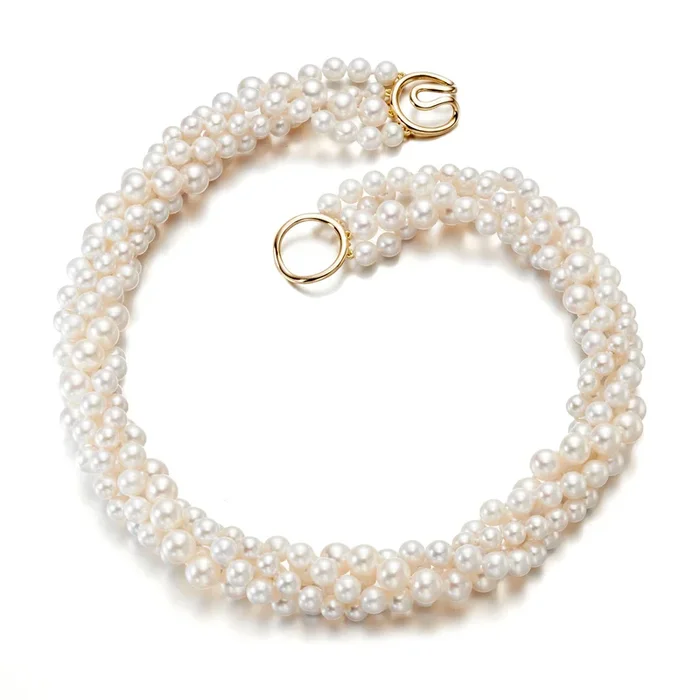 5-7mm Pearl 4-Strand Twist Necklace