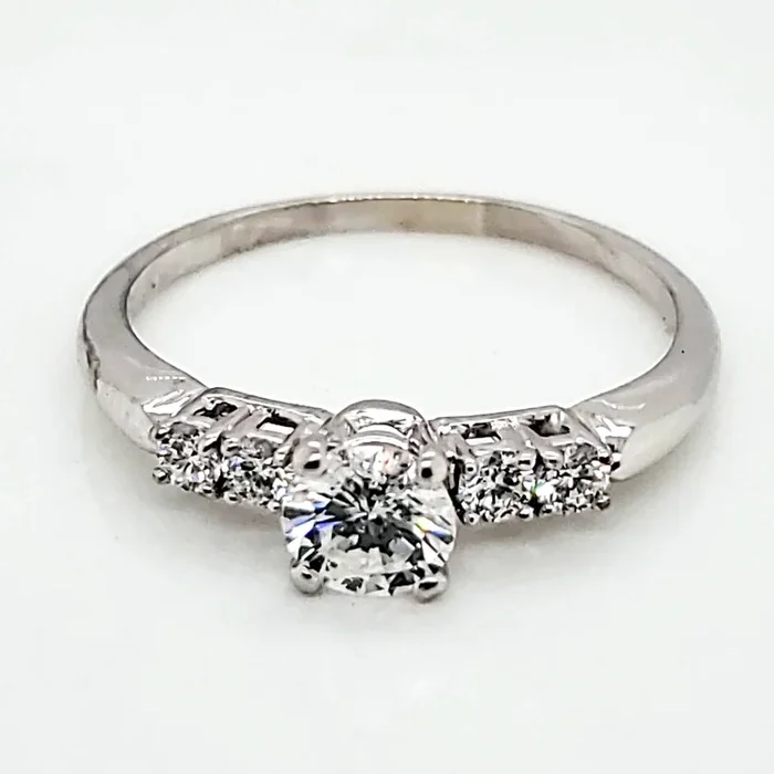 .53 Carat Vintage Round European Cut Diamond Engagement Ring