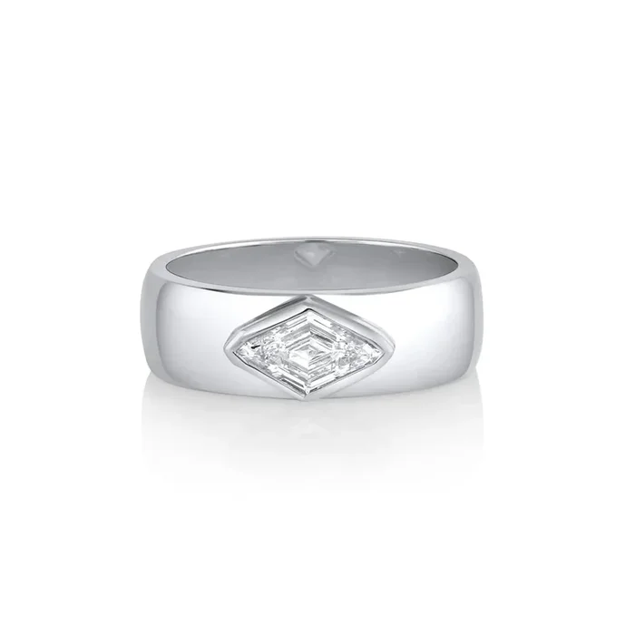 .53ct White Diamond Kite Cigar Band
