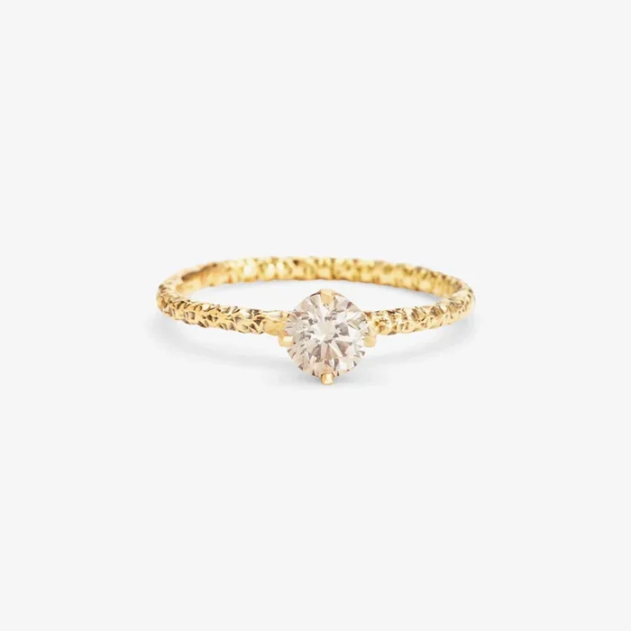 5mm Brown Diamond Homespun Solitaire Ring | R9006BR