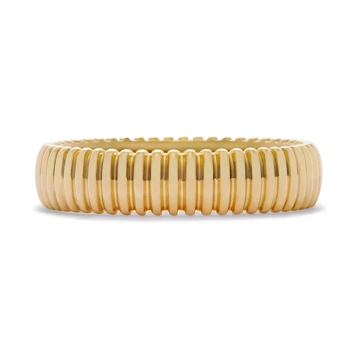 5mm Ribbed Wedding Band