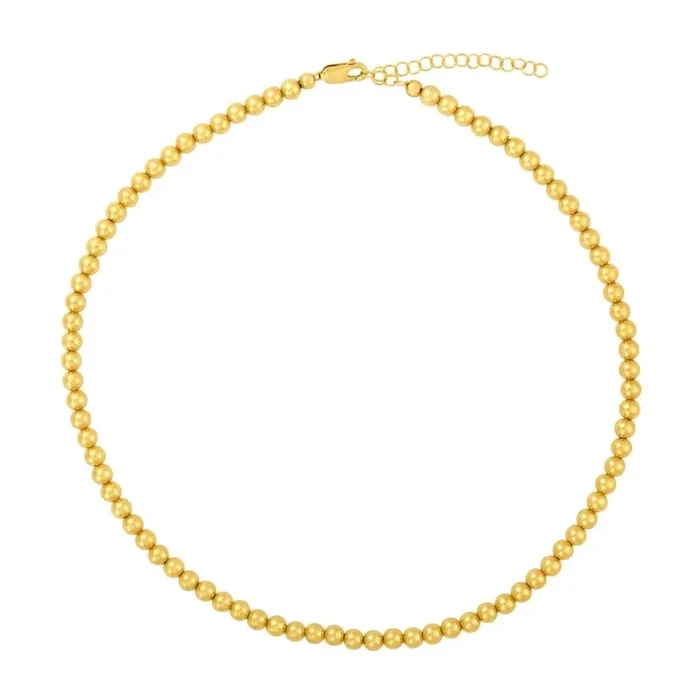 5MM SIGNATURE GOLD BEADED NECKLACE
