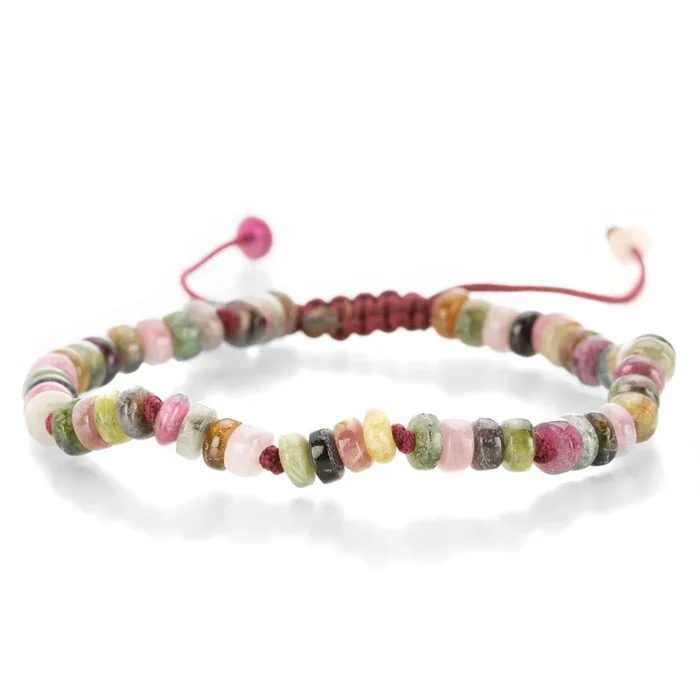 5mm Smooth Multicolored Tourmaline Bracelet