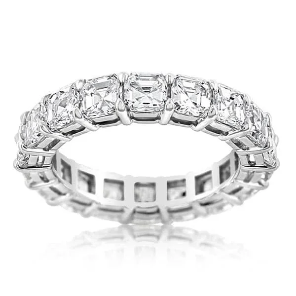 6.30 Carat Asscher Cut Diamond Eternity Band