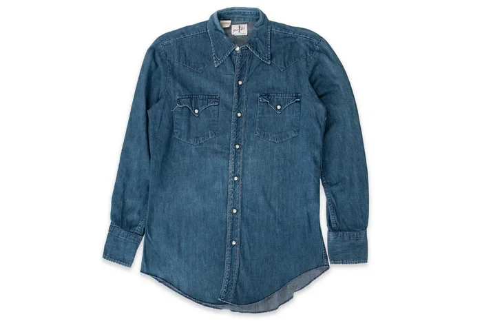 #600 Vintage Denim Western Shirt – Size S – Tem Tex – 1960’s (#12)