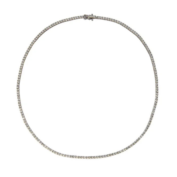 6ctw Diamond 14K White Gold Tennis Necklace 16″
