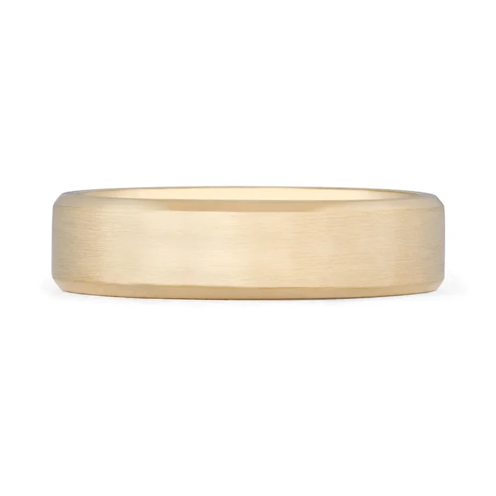 6mm Beveled Wedding Band