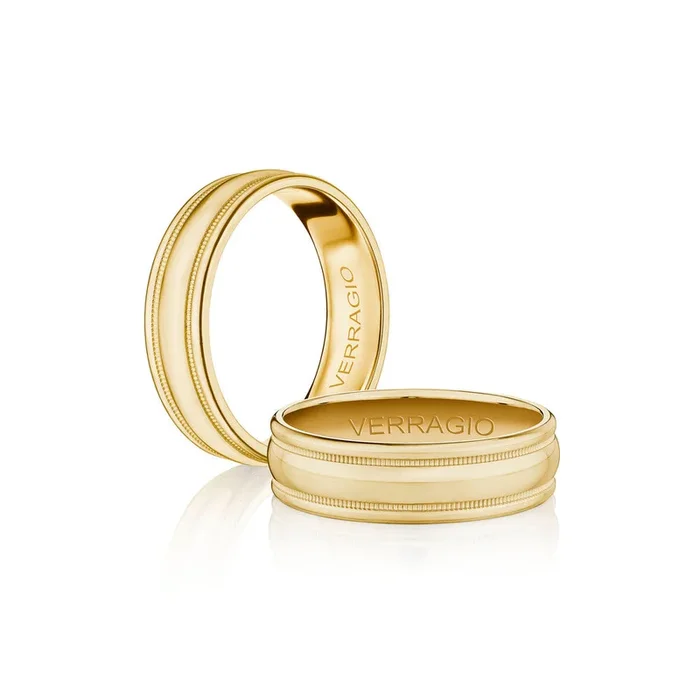 6MM High Polish Milgrain Wedding Band
