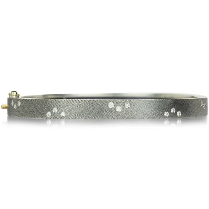 6mm Silver Diamond Maru Lux Bangle