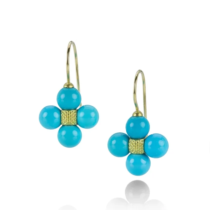 6mm Turquoise Sequence Earrings