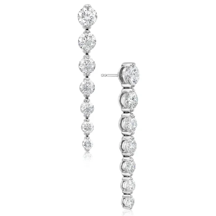 7.35 Carat Diamond Drop Earrings