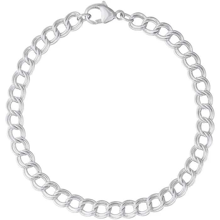 7″ Double Link Dapped Curb Bracelet