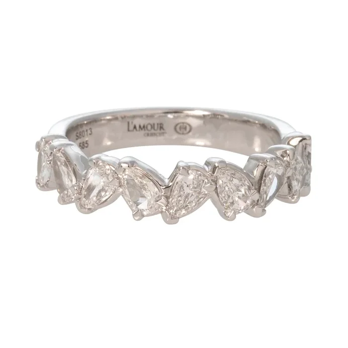 .78ctw L’Amour Crisscut Pear Diamond 9-Stone Band