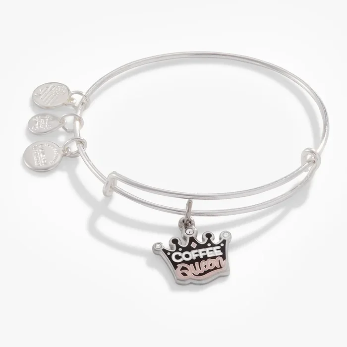 ‘Coffee Queen’ Charm Bangle Bracelet