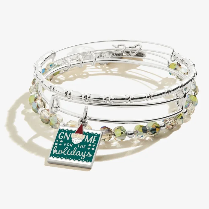 ‘Gnome for the Holidays’ Charm Bangles, Set of 3