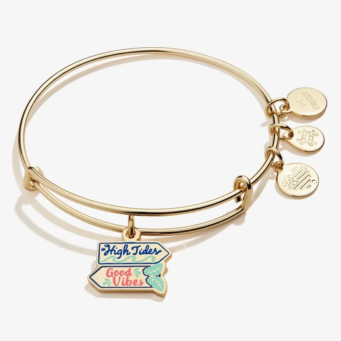‘High Tides Good Vibes’ Charm Bangle