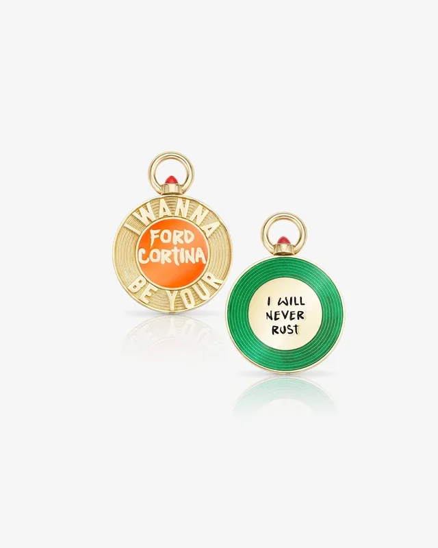 ‘I Wanna Be Your Ford Cortina’ Gold Vinyl Pendant