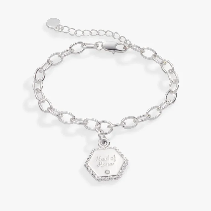 ‘Maid of Honor’ Charm Bracelet, Adjustable