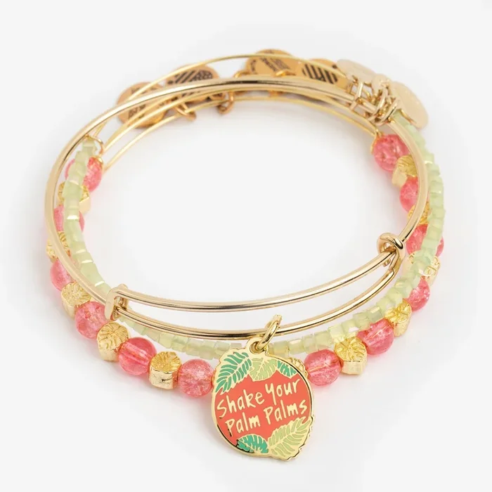 ‘Shake Your Palm Palms’ Charm Bangle, Set of 3