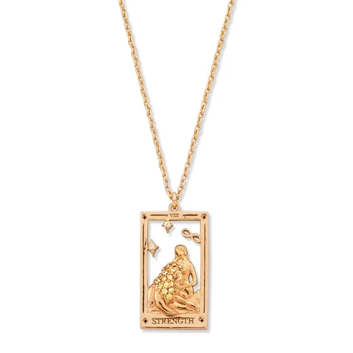 ‘Strength’ Tarot Card Pendant Necklace