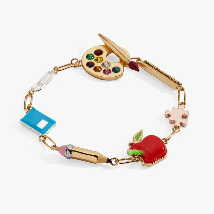 ‘Teacher’s Pet’ Multi Charm Toggle Bracelet