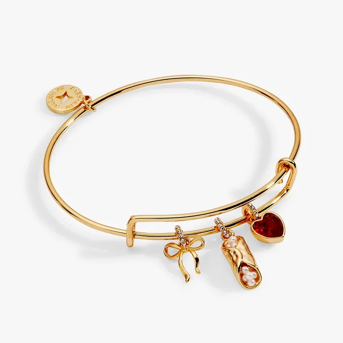 ‘There Cannoli Be You’ Bow & Heart Multi Charm Bangle