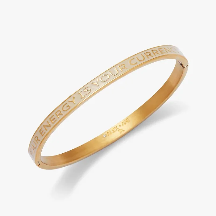 ‘Your Energy Is Your Currency’ Hinge Bangle