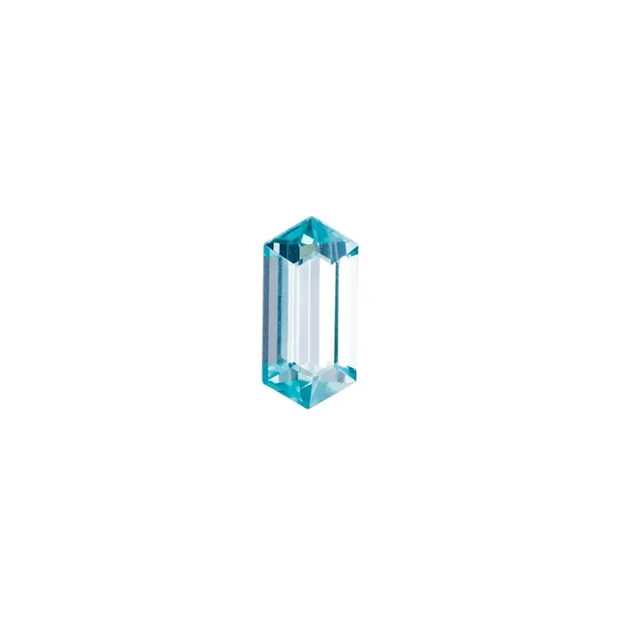 “HIKA” – ELONGATED HEXAGON CUT BLUE ZIRCON